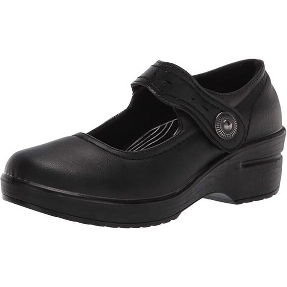 Easy Street by Easy Works Women's Letsee Mary Jane Clogs, Black Size 8WW - Picture 3 of 7